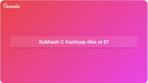Subhash C Kashyap dies at 97; former Lok Sabha Secretary General hailed for constitutional work