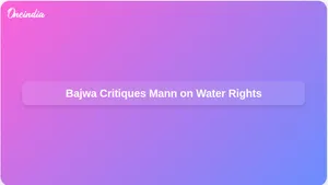 Syl Canal Issue Bajwa Slams Cm Mann 011 7980221.html