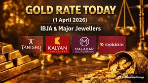 Gold Rate Today (1 April 2026): Latest IBJA Gold Rates, Tanishq, Kalyan, Malabar, Joyalukkas Prices