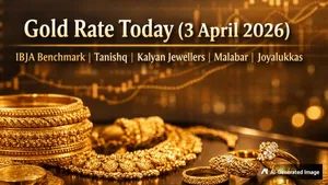 Gold Rate Today (3 April 2026): Latest IBJA Benchmark, Tanishq, Kalyan Jewellers, Malabar, Joyalukkas Rates