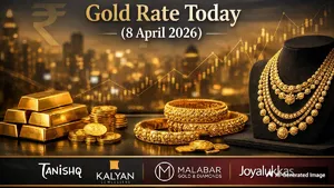 Gold Rate Today (8 April 2026): Latest IBJA Gold Rates, 22K Prices At Tanishq, Kalyan, Malabar, Joyalukkas