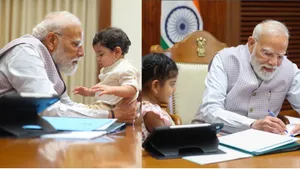 PM Modi Plays With Union Minister Ram Mohan Naidu’s Son, Gives Autograph To Daughter In Heartwarming Moment