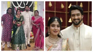 Upendras Nephew Niranjan Gets Engaged To Sanjana See Photos 8099287.html