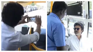Tamil Nadu CM Vijay Travels In Bus - Watch Viral Video