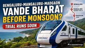 Bengaluru-Mangaluru Vande Bharat Trial Run Soon As Electrification on Hassan–Namma Kudla Route Completed