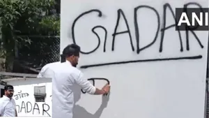 ‘Gaddar’ Written On Walls As AAP Workers Protest After Raghav Chadha And 6 Others Join BJP: Watch