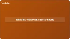 Sachin Tendulkar Bastar visit highlights Maidan Cup youth sports initiative in Dantewada