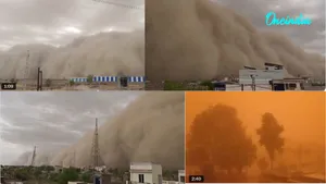Massive Dust Storm Sweeps Rajasthan And Delhi-NCR, Sky Turns Orange, Giant Wall Of Dust Captured, Rain Follows