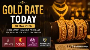 Gold Rate Today (10 May 2026): Latest IBJA Gold Prices, 22K Rates At Tanishq, Kalyan, Malabar, Joyalukkas