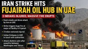 Three Indians Injured as Iran Attack Triggers Blaze at Fujairah Oil Facility in UAE