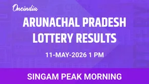 Singam Peak Morning Winners 11 May: Arunachal Pradesh Lottery Results