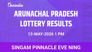 Arunachal Pradesh Singam Pinnacle Eve Ning Winners 13 May Official Results