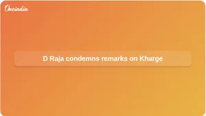Dalit rights row: CPI’s D Raja condemns BJP MP remarks on Priyank Kharge