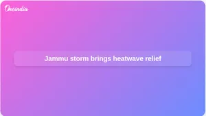 Jammu storm: high winds, rain and hail bring heatwave relief and power damage