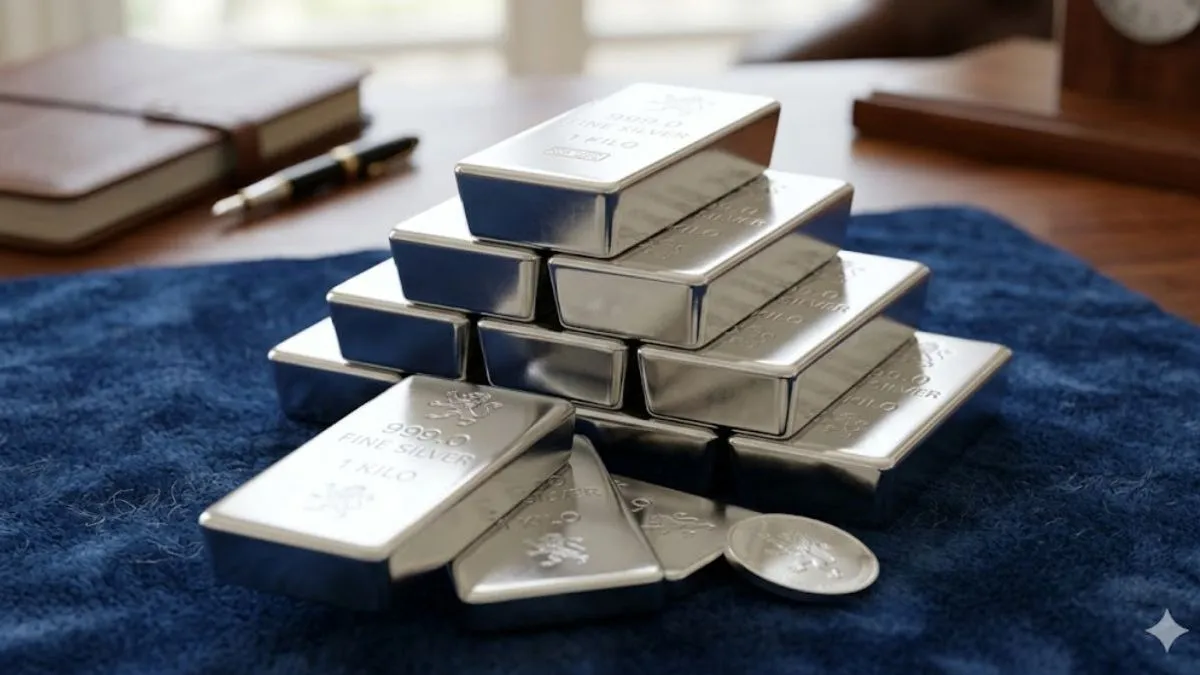 Silver Price Today: चांदी में लगा रिवर्स गियर, रिकॉर्ड ऊंचाई से सीधे जमीन पर आए दाम! कितना हुआ 1KG का रेट?
