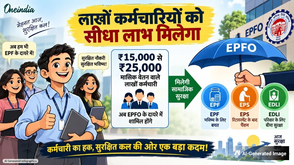 EPFO Wage Limit: 12 साल बाद EPFO का ऐतिहासिक फैसला! ₹10 हजार बढ़ा न्यूनतम वेतन, इन-हैंड और PF पर क्या असर?