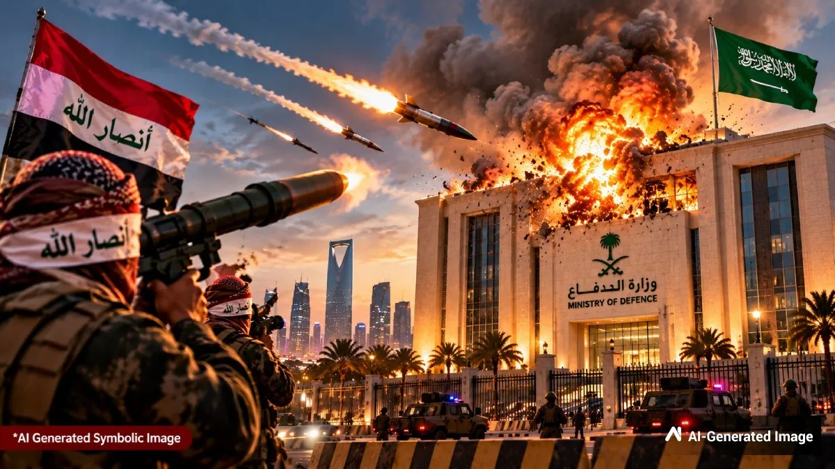 Houthis attack on Saudi Arabia's defence ministry: हूती ने किया सउदी पर मिसाइल हमले का दावा! हकीकत और प्रभाव