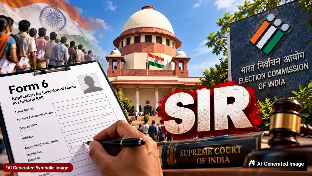Delhi SIR पर सुप्रीम कोर्ट सख्त - Form 6 पर ECI को फटकार! दिल्ली में अभी चुनाव नहीं, जल्दबाजी ना करे आयोग