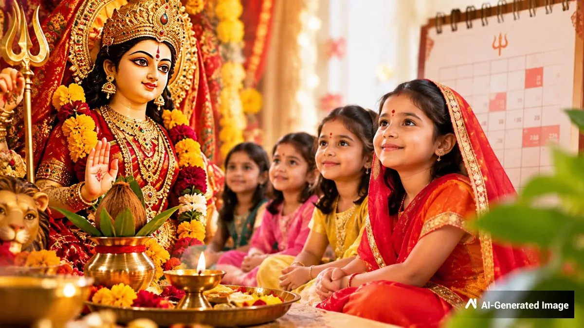 क्या एक ही दिन होंगी अष्टमी और नवमी? जानें कन्या पूजन और हवन की सही तारीख और शुभ मुहूर्त