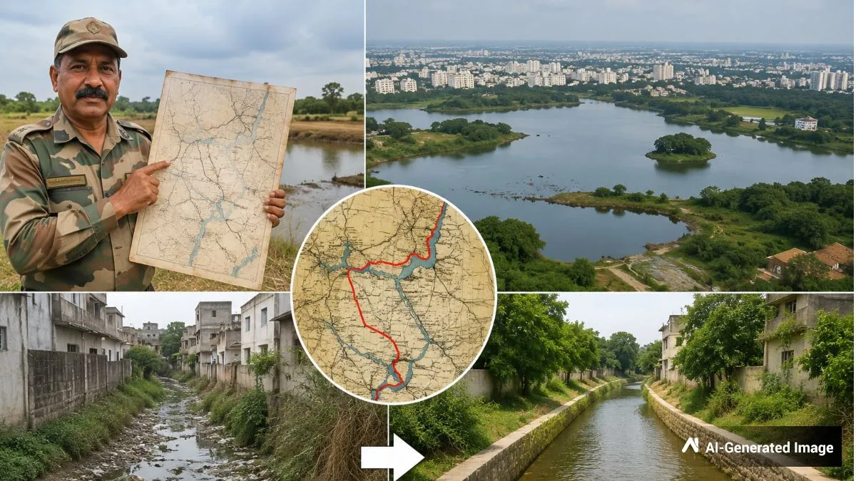 1923ರ ಬ್ರಿಟಿಷ್ ನಕ್ಷೆ ಬಳಸಿ ಬೆಂಗಳೂರಿನಲ್ಲಿ ಪ್ರವಾಹ ತಡೆದ ಮಾಜಿ ಯೋಧ, 14 ಪ್ರಾಚೀನ ಕೆರೆಗಳಿಗೆ ಮರುಜೀವ