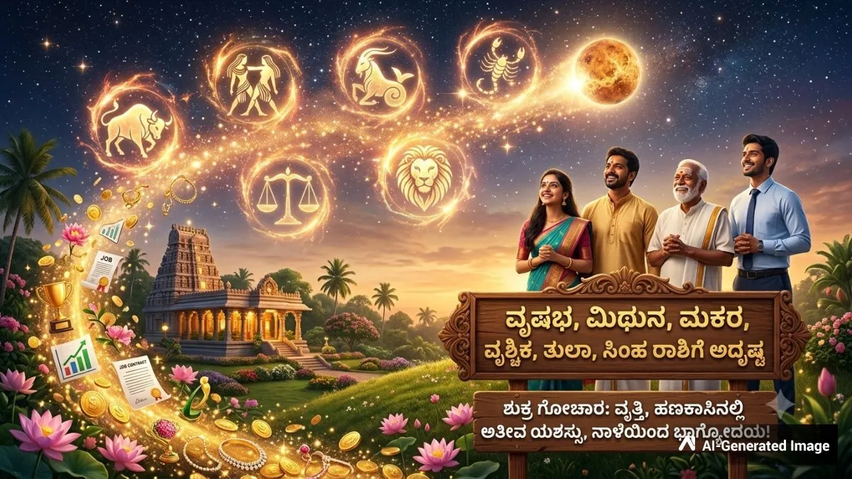 Venus Transit: ಶುಕ್ರ ಸಂಚಾರದಿಂದ ಈ ರಾಶಿಯವರಿಗೆ ಅದೃಷ್ಟವೋ ಅದೃಷ್ಟ! ಮುಟ್ಟಿದೆಲ್ಲ ಚಿನ್ನ, ಕನಸು ನೆರವೇರುವ ಕಾಲ