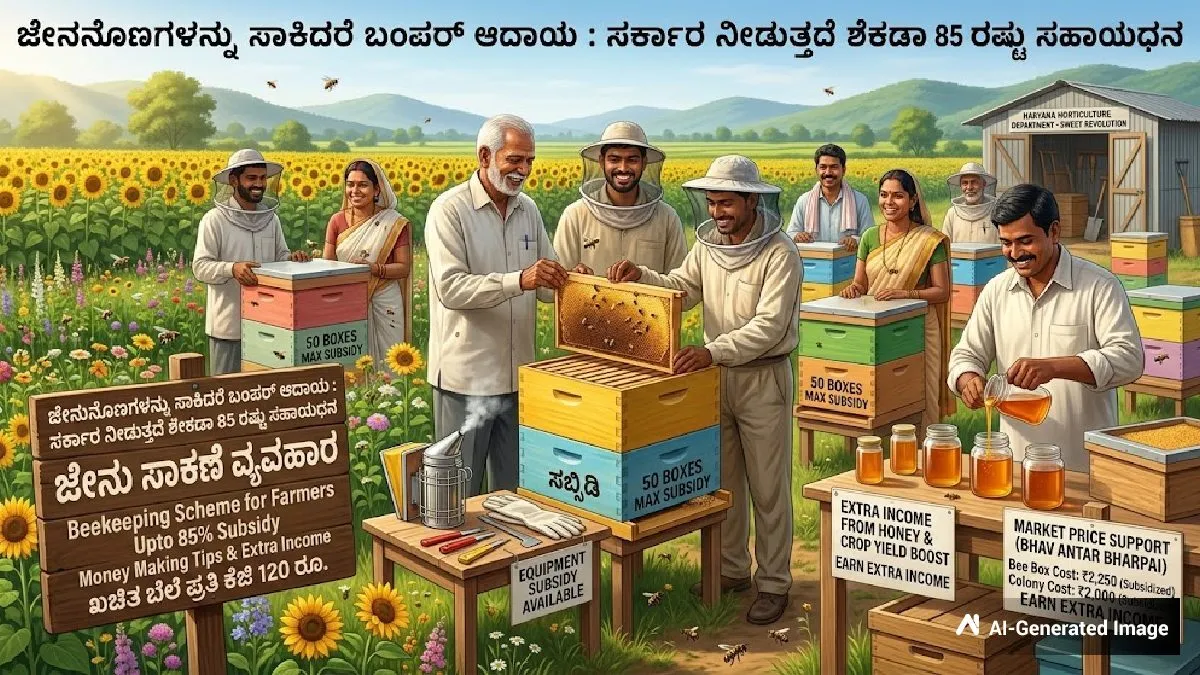 ಜೇನುನೊಣಗಳನ್ನು ಸಾಕಿದರೆ ಬಂಪರ್‌ ಆದಾಯ : ಸರ್ಕಾರ ನೀಡುತ್ತದೆ ಶೇಕಡಾ 85 ರಷ್ಟು ಸಹಾಯಧನ