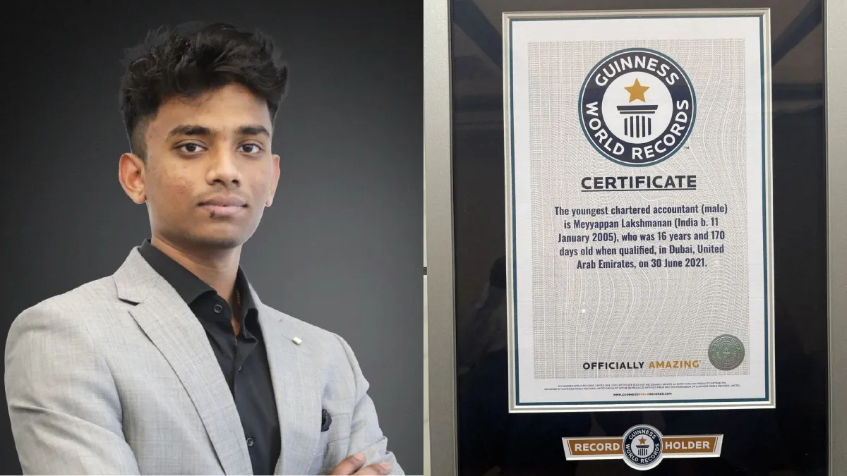 ಕೇವಲ 16ನೇ ವಯಸ್ಸಿಗೆ CA ಪಾಸ್: ಗಿನ್ನೆಸ್ ದಾಖಲೆ ಬರೆದ ಭಾರತ ಮೂಲದ ಲಕ್ಷ್ಮಣನ್ ಮಯ್ಯಪ್ಪನ್