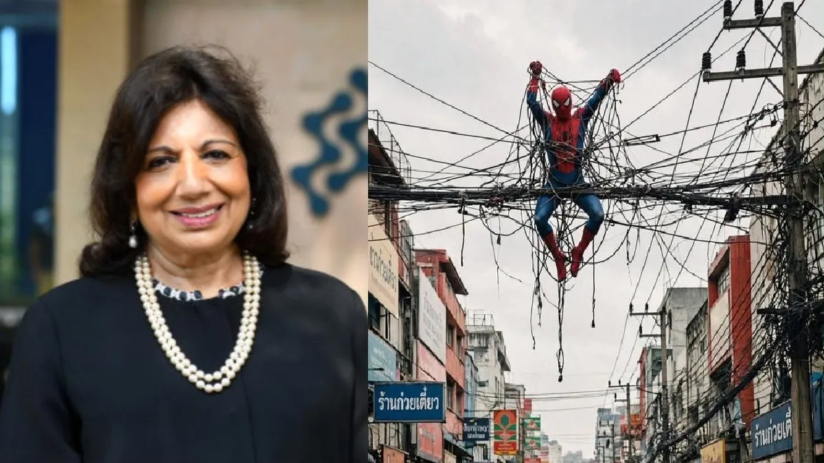 ಬೆಂಗಳೂರಿನ ಕೇಬಲ್ ಅವಾಂತರಕ್ಕೆ 'ಸ್ಪೈಡರ್‌ಮ್ಯಾನ್' ಸಾಕ್ಷಿ! ಕಿರಣ್ ಮಜುಂದಾರ್ ಶಾ ಪೋಸ್ಟ್ ವೈರಲ್