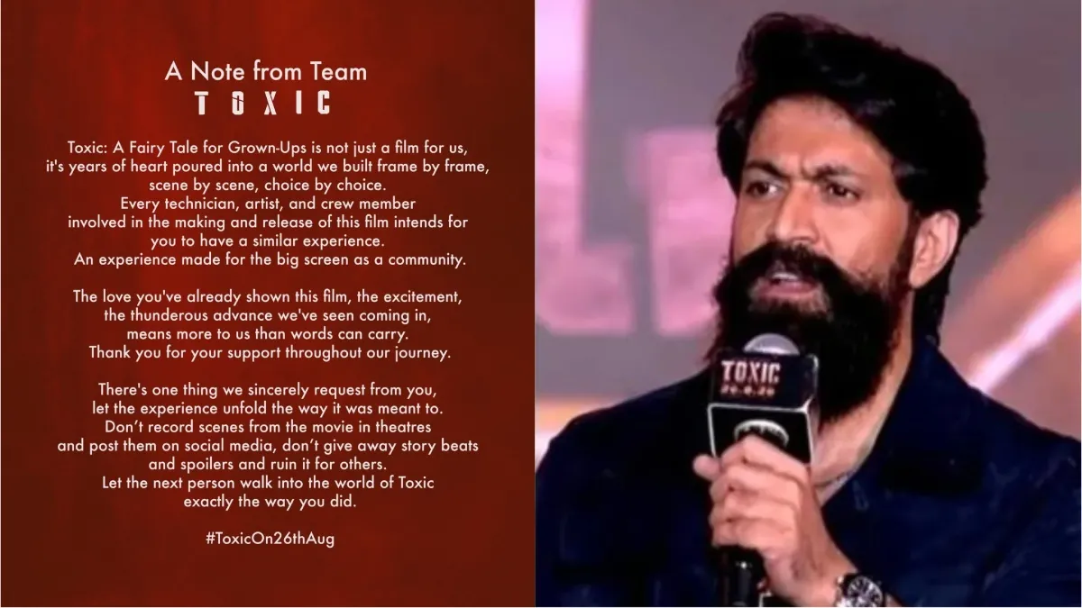 Yash Toxic: ಟಾಕ್ಸಿಕ್ ಸಿನಿಮಾ ಬಿಡುಗಡೆ: ವಿಶೇಷ ಮನವಿ ಮಾಡಿದ ರಾಕಿಂಗ್ ಸ್ಟಾರ್ ಯಶ್, ಪೋಸ್ಟ್ನಲ್ಲಿ ಏನಿದೆ ?