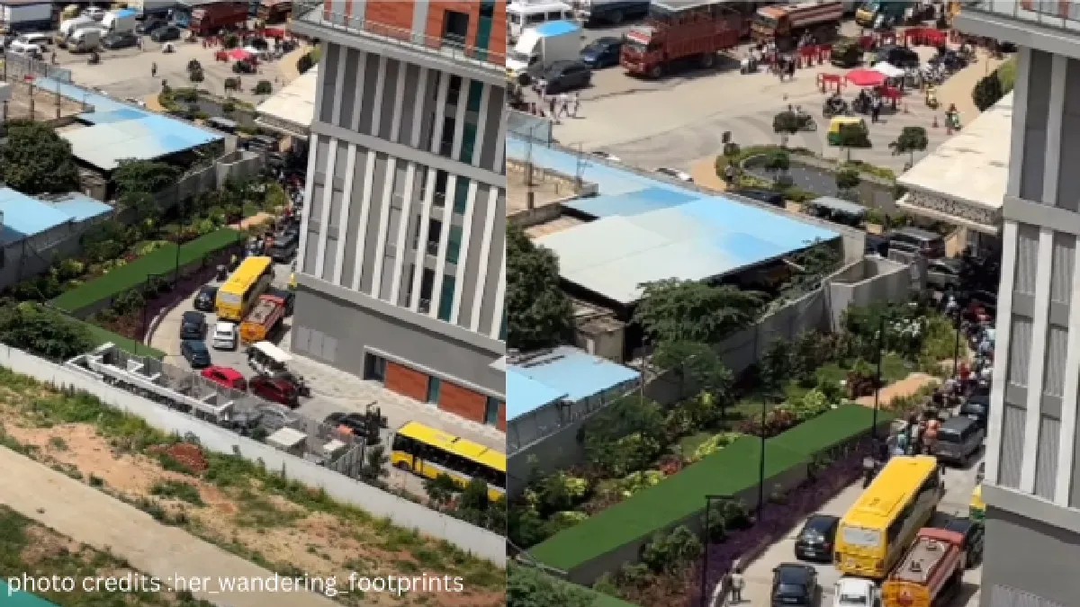 Bengaluru Traffic: ಮನೆಯಂಗಳದಿಂದಲೇ ಶುರುವಾದ ಟ್ರಾಫಿಕ್ ಜಾಮ್; ವೈರಲ್ ವಿಡಿಯೋಗೆ ನೆಟ್ಟಿಗರು ಶಾಕ್!