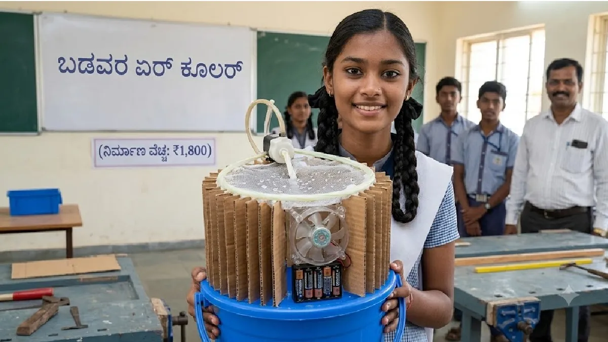 Budget Air cooler: 1,800 ರೂಗೆ ಎಸಿ ತಯಾರಿಸಿದ 16ರ ಬಾಲಕಿ! ಒಂದು ಗಂಟೆಯಲ್ಲಿ 4-5 ಡಿಗ್ರಿ ತಂಪು, ಕರೆಂಟ್ ಬಿಲ್‌ಗೂ ಗುಡ್‌ಬೈ