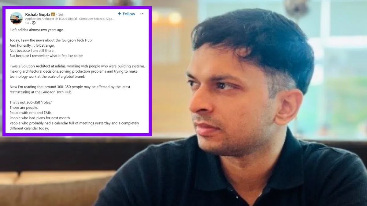 Adidas ಟೆಕ್ ಹಬ್‌ನಲ್ಲಿ ಉದ್ಯೋಗ ಕಡಿತ: 'ಅವರು ಕೇವಲ ಉದ್ಯೋಗಿಗಳಲ್ಲ, ಮನುಷ್ಯರು' ಎಂದ ಮಾಜಿ ಉದ್ಯೋಗಿ
