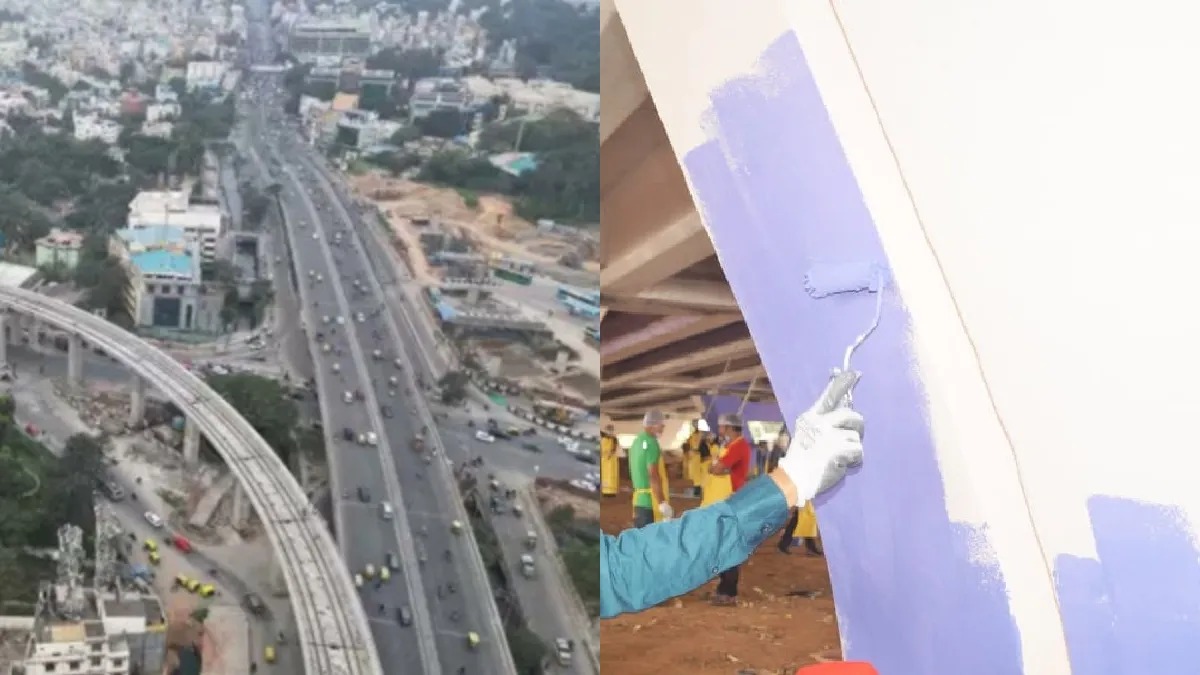 Silk Board Flyover: ಬೆಂಗಳೂರು ಸೌಂದರ್ಯಕ್ಕೆ ಮತ್ತೊಂದು ಹೆಜ್ಜೆ! ರೇಷ್ಮೆ ವಿನ್ಯಾಸದಲ್ಲಿ ಗೋಡೆಗಳ ಸೌಂದರ್ಯೀಕರಣ