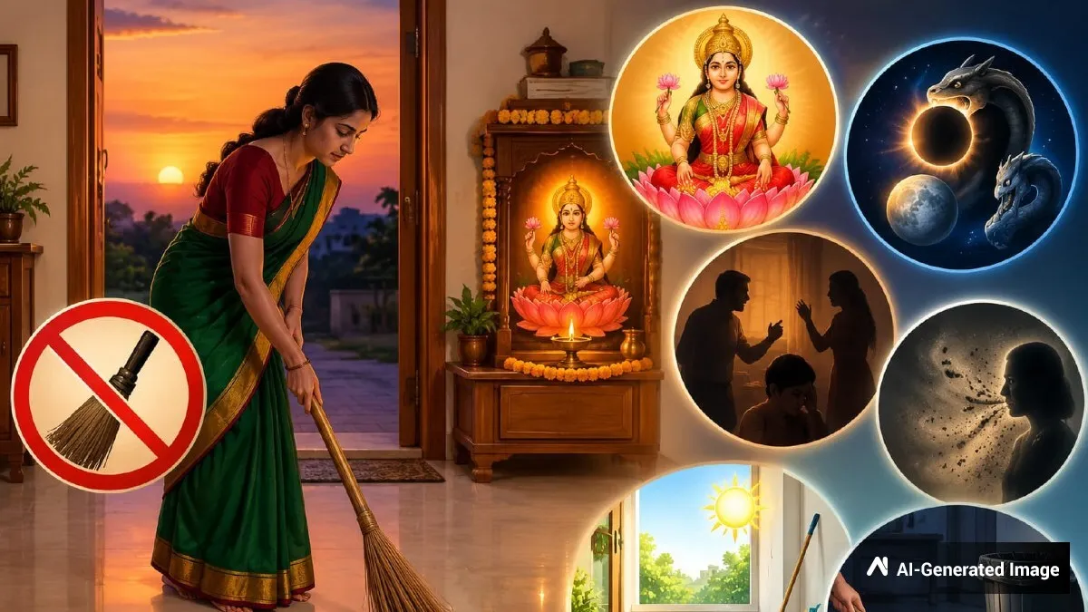 Vastu Tips: ರಾತ್ರಿ ಹೊತ್ತಲ್ಲಿ ಕಸ ಗುಡಿಸುವುದರಿಂದ ಲಕ್ಷ್ಮೀ ಮುನಿಸಿಕೊಳ್ಳೋದ್ಯಾಕೆ? ಇದರ ಹಿಂದಿನ ನಿಜವಾದ ಕಾರಣ ಇಲ್ಲಿದೆ