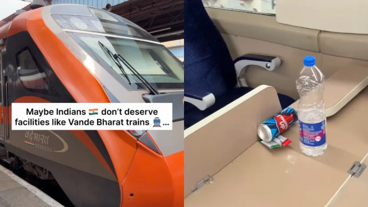 Viral Video: ಭಾರತೀಯರು ವಂದೇ ಭಾರತ್ ರೈಲಿಗೆ ಅರ್ಹರಲ್ಲವೇ?: ಕಸದ ರಾಶಿ ಕಂಡು ನೆಟ್ಟಿಗರು ಗರಂ