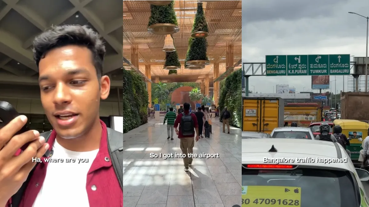 Video: ಬೆಂಗಳೂರು ಏರ್‌ಪೋರ್ಟ್‌ನಿಂದ ಮುಂಬೈಗೆ ಹಾರಿದ ಸ್ನೇಹಿತ, ಜೆಪಿನಗರ ತಲುಪದೇ ಟ್ರಾಫಿಕ್‌ನಲ್ಲಿ ಸಿಲುಕಿದ ಮತ್ತೊಬ್ಬ!
