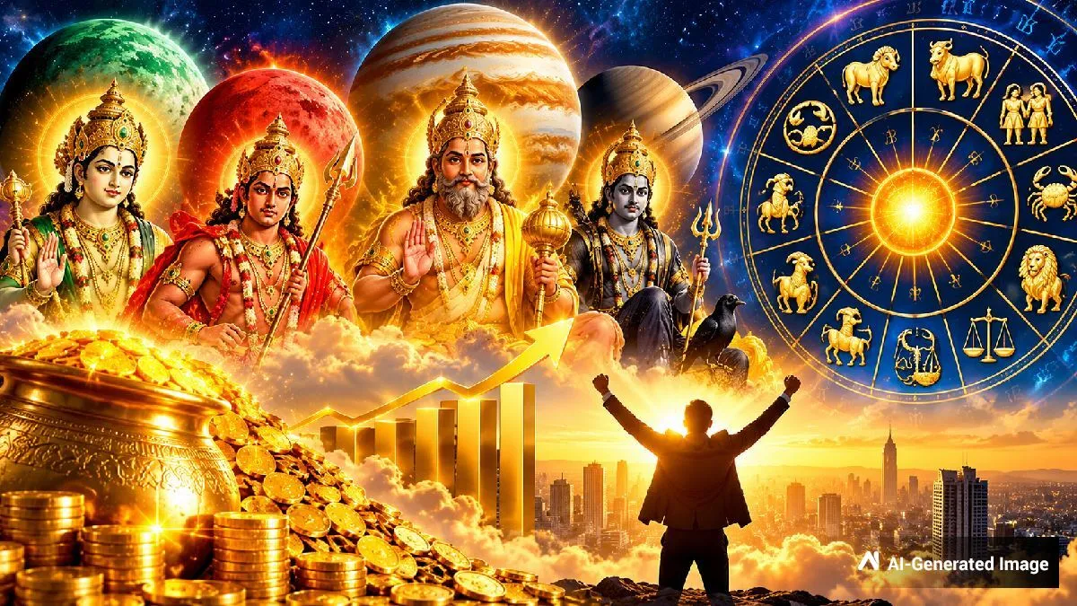 50 ವರ್ಷಗಳ ನಂತರ ಚತುರ್ಗ್ರಹ ಯೋಗ : ತೆರೆಯುವುದು ಐದು ರಾಶಿಯವರ ಅದೃಷ್ಟದ ಬಾಗಿಲು, ಸ್ವಂತ ಮನೆ ಯೋಗ