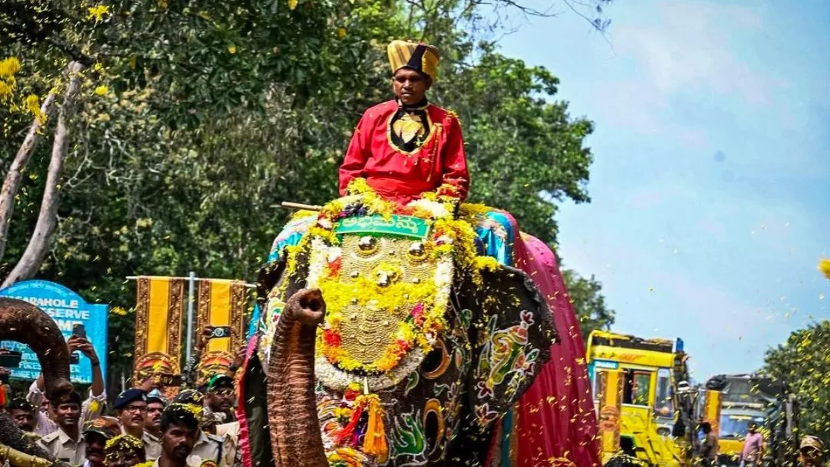 ಮೈಸೂರು ದಸರಾ: ಜಂಬೂಸವಾರಿಯಲ್ಲಿ ಕೊನೆಯ ಬಾರಿಗೆ ಹೆಜ್ಜೆ ಹಾಕಿದ ಕ್ಯಾಪ್ಟನ್ ಅಭಿಮನ್ಯುವಿಗೆ ಭಾವುಕ ವಿದಾಯ