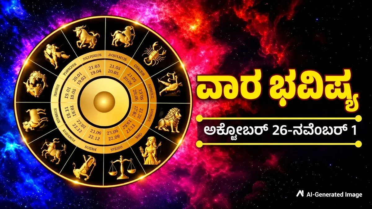 Weekly Horoscope :ಅಕ್ಟೋಬರ್ ಕೊನೆಯ ವಾರ ಈ ರಾಶಿಯವರಿಗೆ ಗೇಮ್ ಚೇಂಜರ್; ಹಣಕ್ಕಿರಲ್ಲ ಕೊರತೆ, ಅದೃಷ್ಟದ ವಾರ