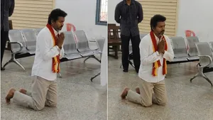 விஜய் வசமா மாட்டிகிட்டாரே.. சர்ச்சில் முட்டி போட்டு நடந்து சென்று வழிபாடு.. ஆன 