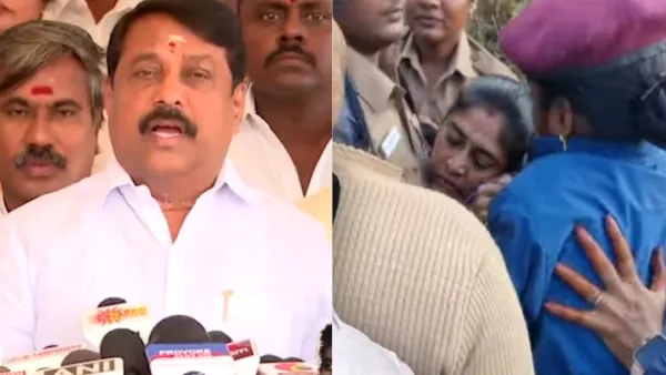 நயினார் நாகேந்திரனுக்கு கறுப்பு கொடி காட்டிய பெண் : திடீரென மயங்கியதால் பரபரப்பு