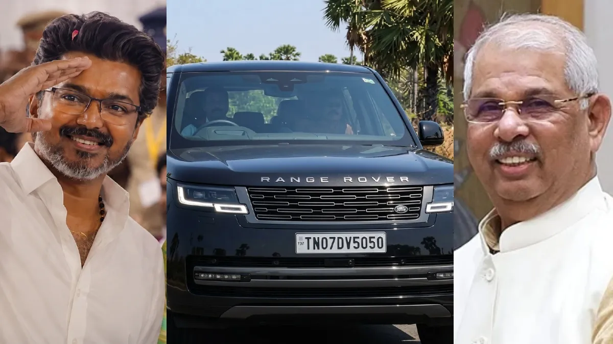 விஜயின் கருப்பு டிபெண்டர் கார் ரெடி.. 3.30 மணிக்கு கவர்னர் உடன் சந்திப்பு.. நாளை பதவியேற்பு?