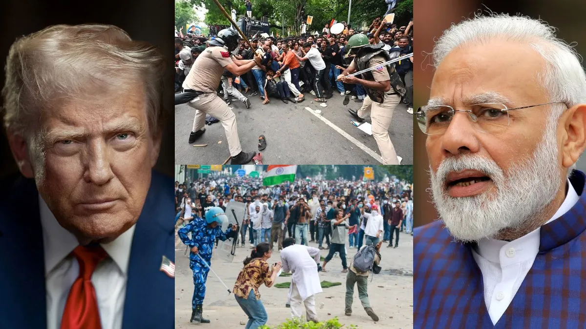டெல்லியில் வெடித்த வன்முறை.. பின்னணியில் அமெரிக்கா? 17ம் தேதியே வார்னிங் கொடுத்தது எப்படி?