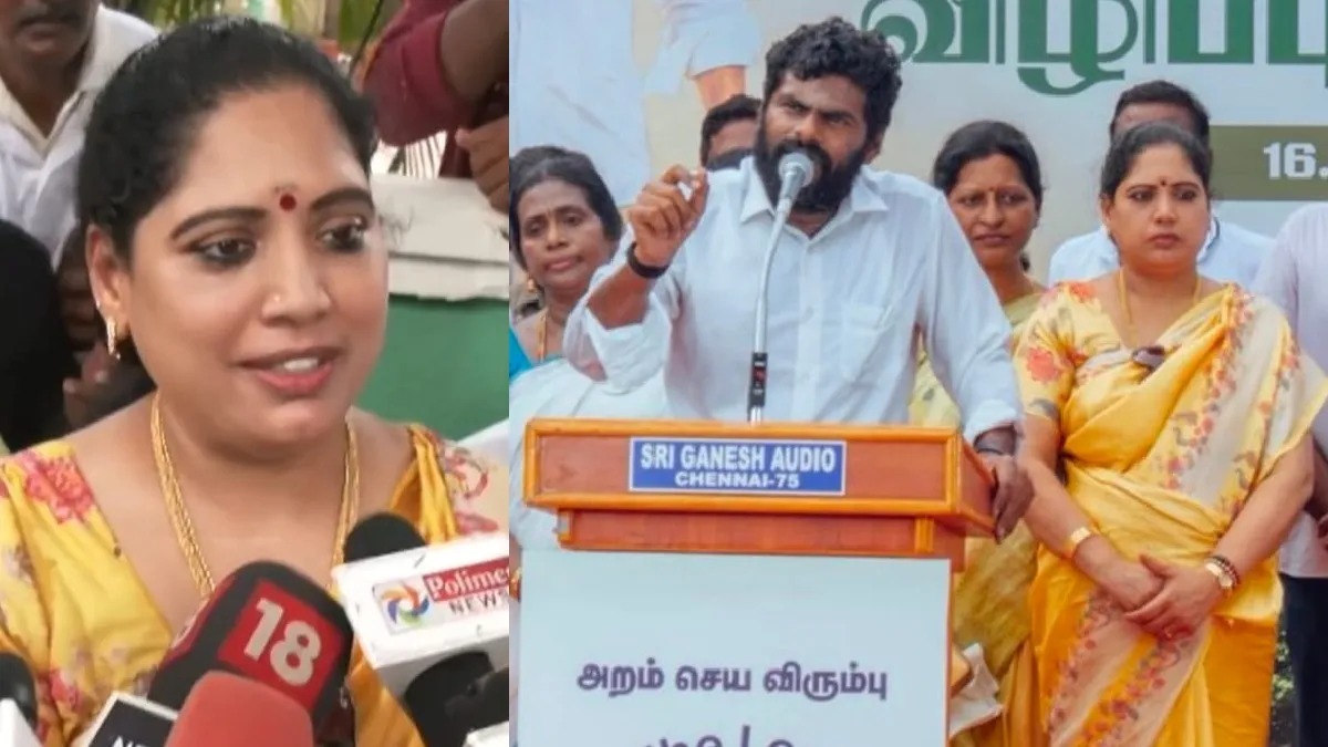 அண்ணாமலை மேடையில் நடிகர் விவேக் மனைவி.. ‘வி தி லீடர்ஸ்' இயக்கத்துடன் சேர்ந்து செயல்படுவதாக அறிவிப்பு