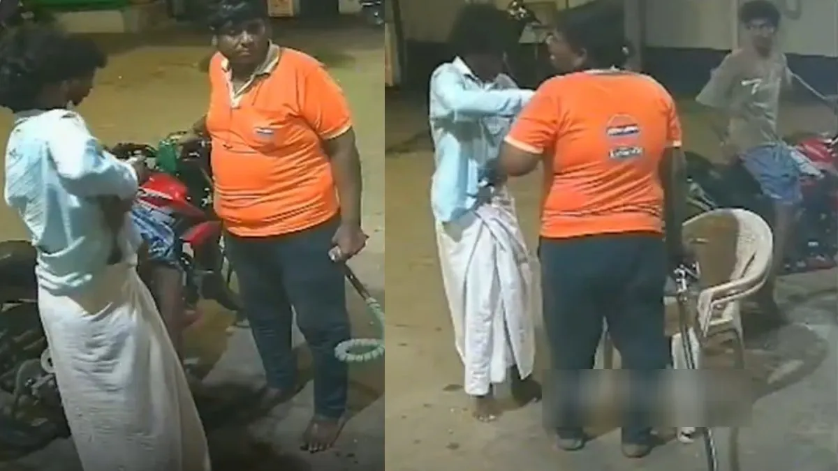 நள்ளிரவில் பெட்ரோல் போட வந்த 3 பேர்.. கத்தியை காட்டி ஊழியரிடம் பணம் பறிப்பு! பகீர் வீடியோ