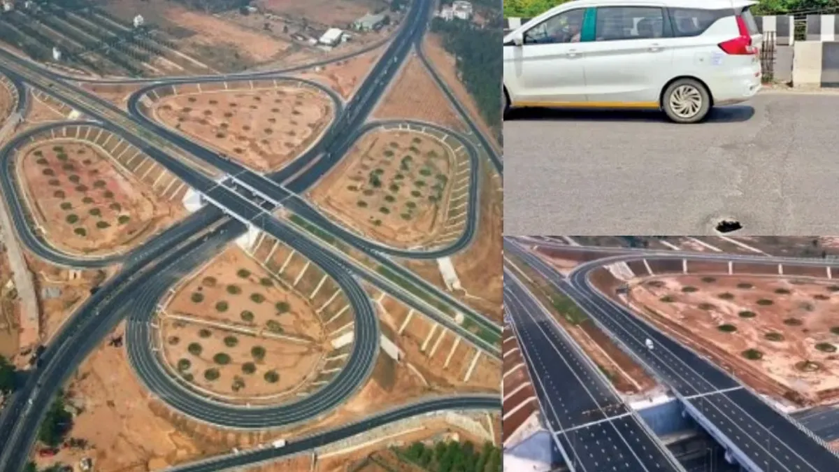 ஸ்ரீபெரும்புதூர் புதிய மேம்பாலத்தில் திடீர் ஓட்டைகள்! சென்னை - பெங்களூரு நெடுஞ்சாலையில் என்ன நடந்தது