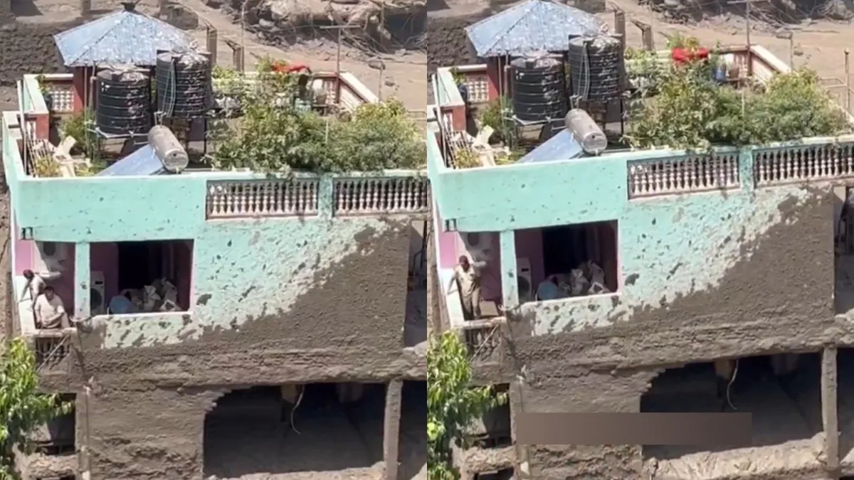 நேபாள பெருவெள்ளம்! சுற்றியிருந்த வீடுகள் எல்லாம் அடிச்சிட்டு போய்ட்டு! ஒரே ஒரு வீடு மட்டும் அசரலையே!
