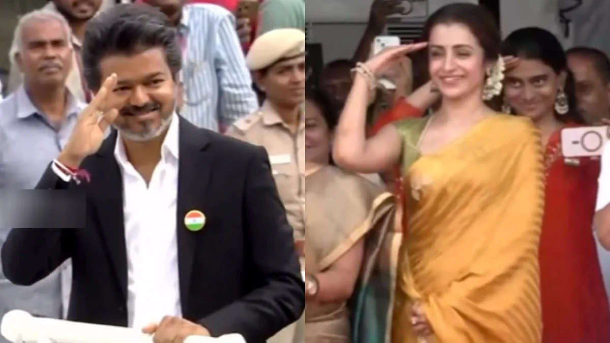 வண்டியில இருந்து விஜய் அடித்த சல்யூட்.. பதிலுக்கு த்ரிஷா செஞ்ச வேலை! எல்லார் கண்ணும் 2 பேர் மேல தான்
