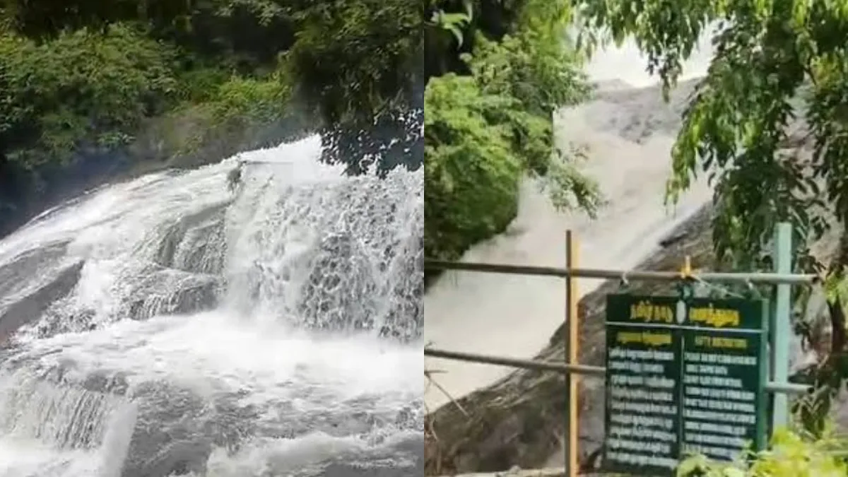கோவை குற்றாலத்தில் வெள்ளப்பெருக்கு.. சூழல் சுற்றுலா தற்காலிகமாக மூடல்.. வனத்துறை அறிவிப்பு