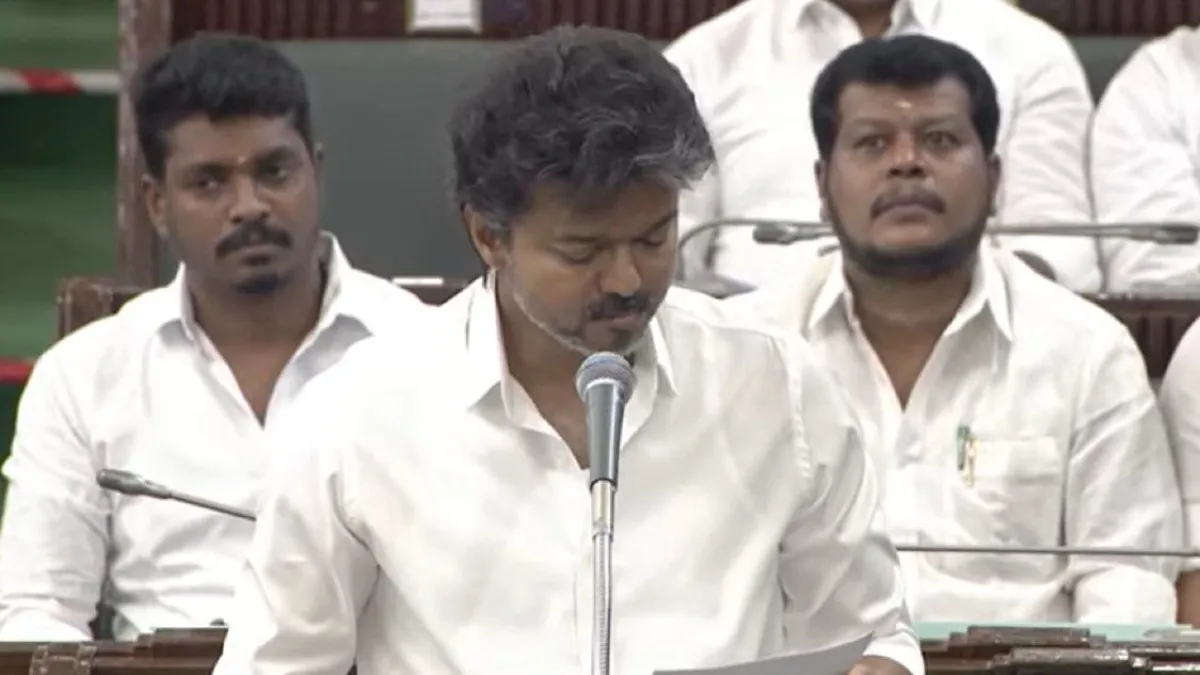 “தமிழ்னா கெத்து.. தமிழ்னா பவர்! ஒட்டுமொத்த தமிழ்நாடும் ஒன்றாக வந்து நிற்கும்”- முதல்வர் விஜய் பேச்சு